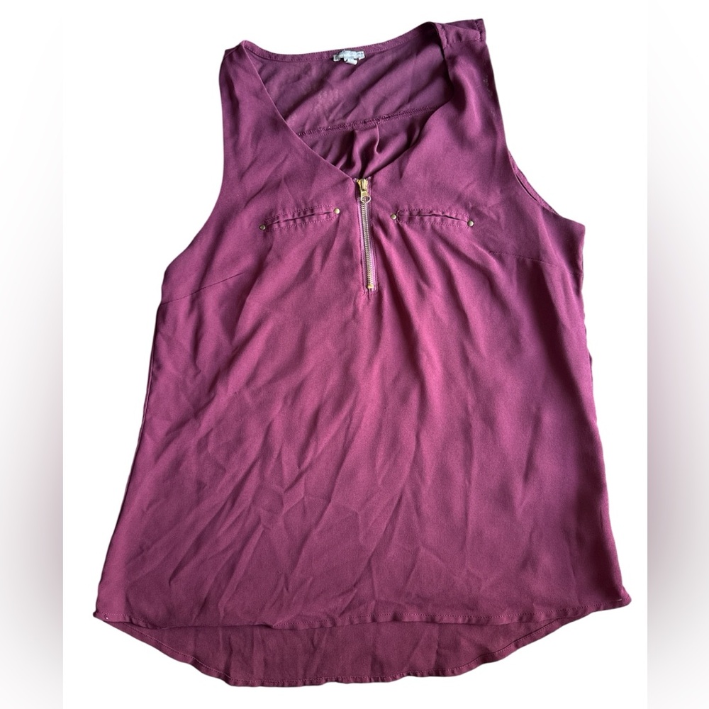 Charlotte Russe Sleeveless Blouse in Deep Purple